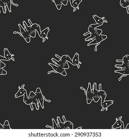 camel doodle seamless pattern background