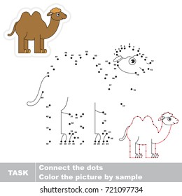 Camel. Dot to dot educational game for kids.