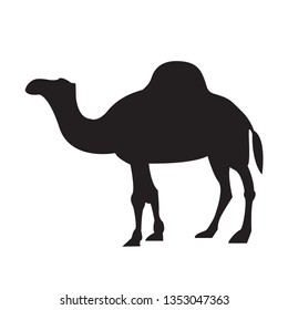 Camel dromedary silhouette black vector symbol