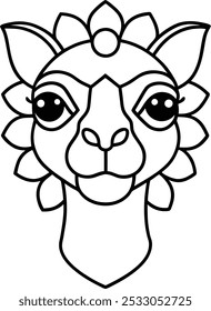 Camel Face with Mandala Shapes Along the Forehead | Unique Animal Mandala Art

