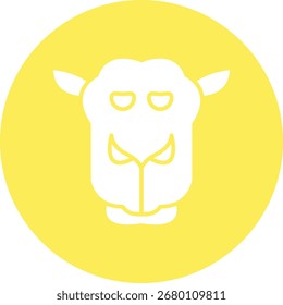 Camelo Face ícone de vetor único ilustração