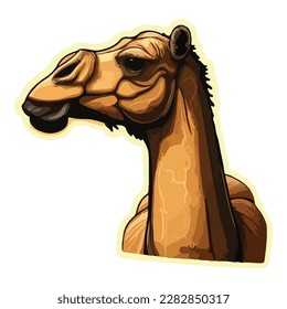 Camel Flat Icon Isolated On White Background