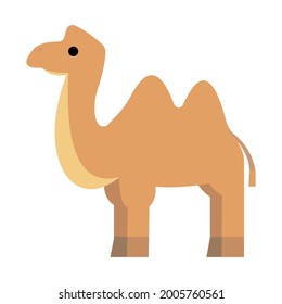 Camel flat icon isolated vector illustration on white background 
