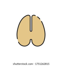 Camel footprint vector icon symbol isolated on white background