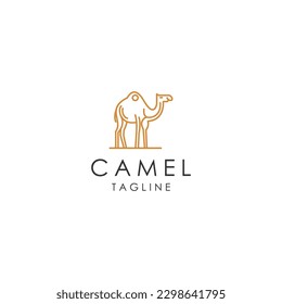 Camel geometric logo vector icon design template