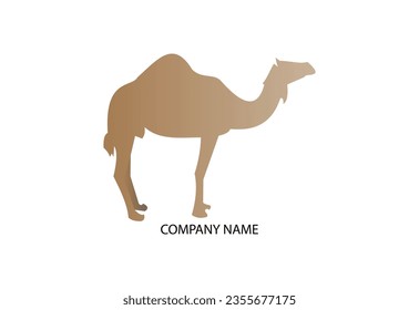 Camel graphic icon. Camel black sign isolated on white background. Camel symbol of desert.