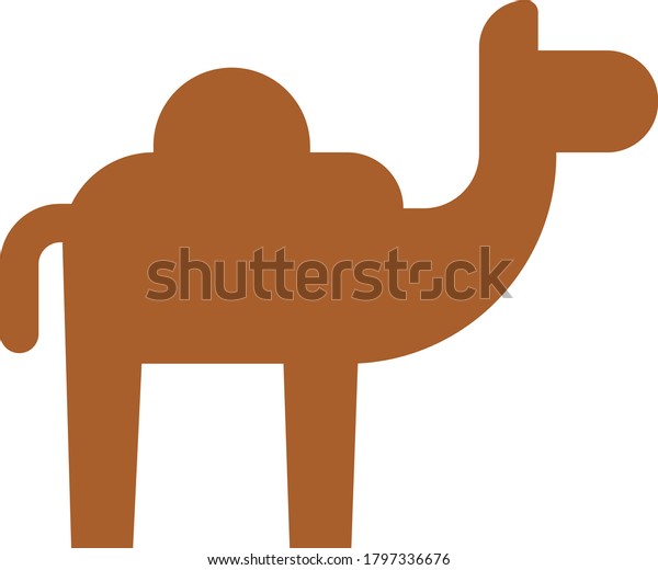 Camel Graphic Icon Camel Brown Sign Stock Vector Royalty Free 1797336676