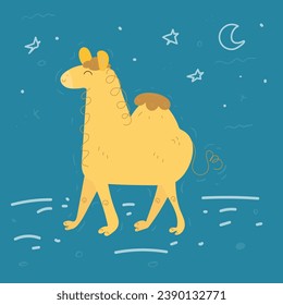 camel hand drawn simple vector illustration