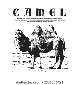 camel hand grunge illustration street wear vibe