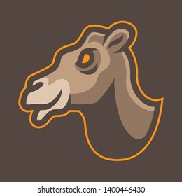 Camel head arabian animal vector logo icon symbol badge
