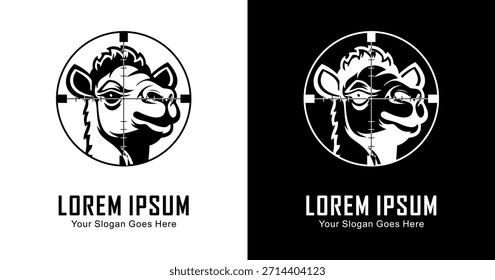 Diseño del logotipo de la cabeza de camello que está actualmente en la toma