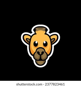 Camel head vector mascot logo 