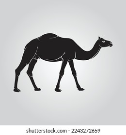 Camel High Detail Silhouette Vektorgrafik