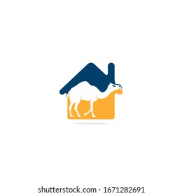 Camel home vector design template.