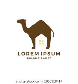 camel house home logo vector download
