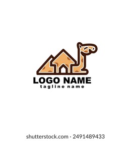 Vector de diseño de logotipo de camel house