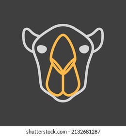 Camel icon. Animal head vector symbol. Agriculture sign. Graph symbol for your web site design, logo, app, UI. EPS10.