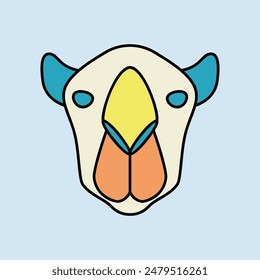 Icono de camello. Símbolo de Vector de cabeza de animal. Señal de agricultura. Símbolo gráfico para el diseño de su Sitio web, logotipo, App, UI. EPS10.