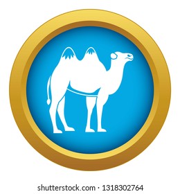 Camel icon blue vector isolated on white background for any design
