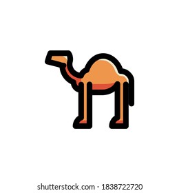 Camel Icon Filled Outline Islam Illustration Logo Vector
