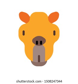 Camel icon in flat style