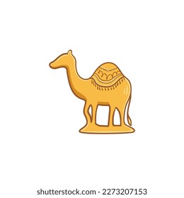 camel icon in gold color Ramadan and Islamic Eid