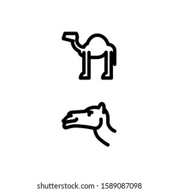 Camel Icon. Islamic & Ramadan Icon Set Vector Logo Symbol.
