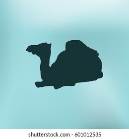 Camel icon isolated. Modern flat pictogram, business, marketing, internet concept. Logo illustration