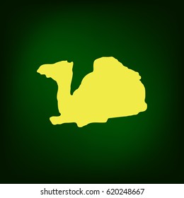 Camel icon isolated. Modern flat pictogram, business, marketing, internet concept. Logo illustration