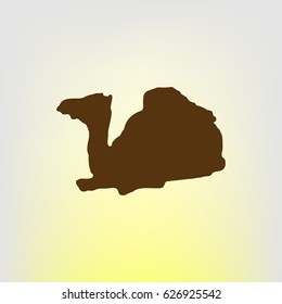 Camel icon isolated. Modern flat pictogram, business, marketing, internet concept. Logo illustration