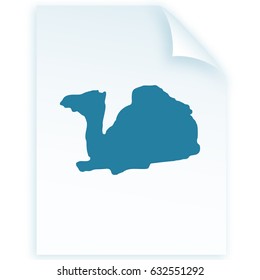 Camel icon isolated. Modern flat pictogram, business, marketing, internet concept. Logo illustration