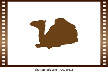 Camel icon isolated. Modern flat pictogram, business, marketing, internet concept. Logo illustration