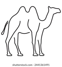 camel icon isolated on white background, vector illustration.
