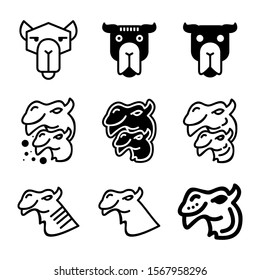 camel icon isolated sign symbol vector illustration - Collection of high quality black style vector icons
