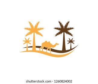 Camel icon logo design vector illustration