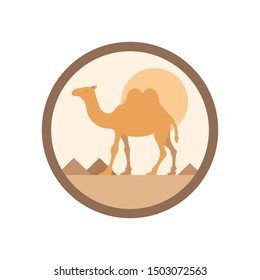 Camel Icon. Camel Sign Symbol. Flat Illustration Of Camel - Vector Icon