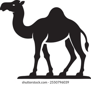 camel icon silhouette, isolated on a white background