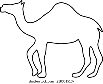 Camel icon, silhouette, logo on white background.eps
