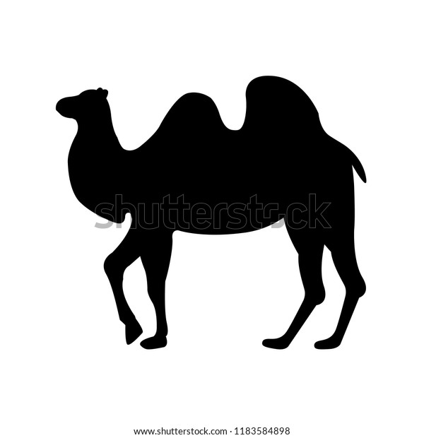 Camel Icon Silhouette Logo On White Stock Vector (Royalty Free ...