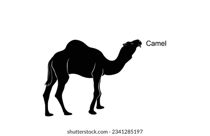 Kamelsymbol Silhouette Vektorgrafik