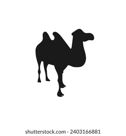 Ilustración vectorial de silueta de icono de camello