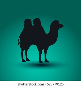 Camel icon silhouette vector illustration