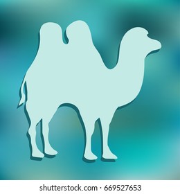 Camel icon silhouette vector illustration