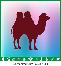 Camel icon silhouette vector illustration