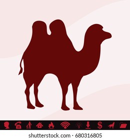 Camel icon silhouette vector illustration