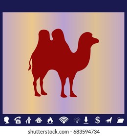 Camel icon silhouette vector illustration