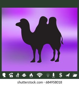 Camel icon silhouette vector illustration