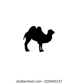 Camel icon. Simple style Saudi Arabia travel big sale poster background symbol. Camel brand logo design element. Camel t-shirt printing. Vector for sticker.