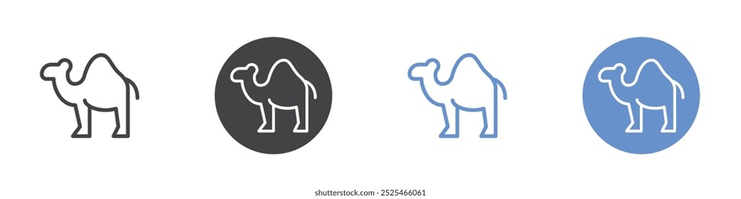 Camel icon Thin outline art symbol