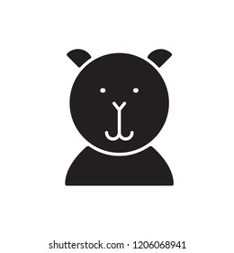 camel icon vector. animal icon glyph style